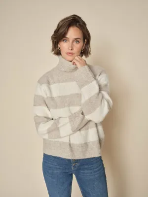 MMAidy Thora Stripe Rollneck Knit