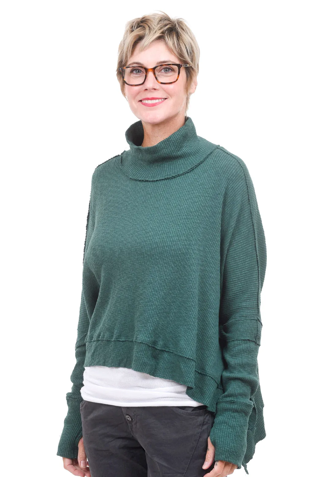 Moon Daisy Thumbhole Sweater, Everglade