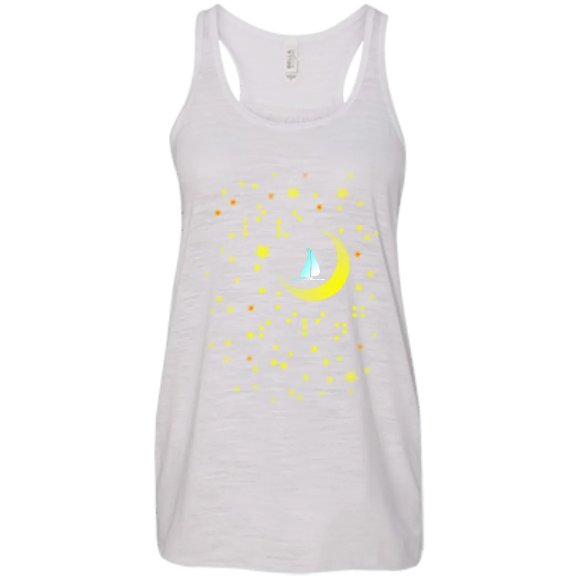 Moon Sailing on B8800 Bella   Canvas Flowy Racerback Tank