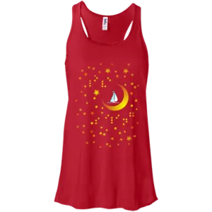 Moon Sailing on B8800 Bella   Canvas Flowy Racerback Tank