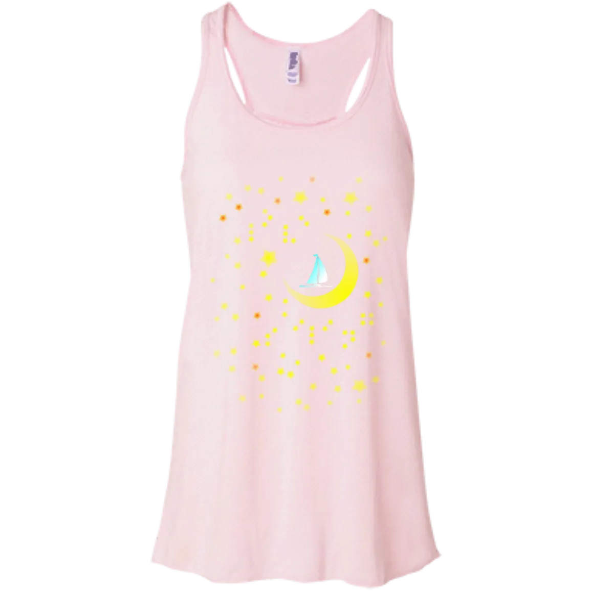 Moon Sailing on B8800 Bella   Canvas Flowy Racerback Tank