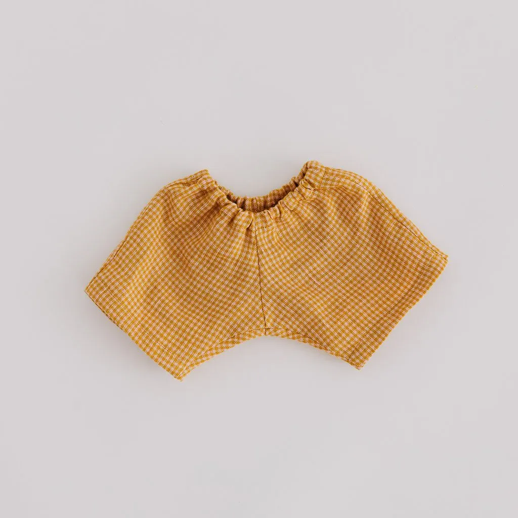 Mustard/Mauve Linen Check Dolls Shorts