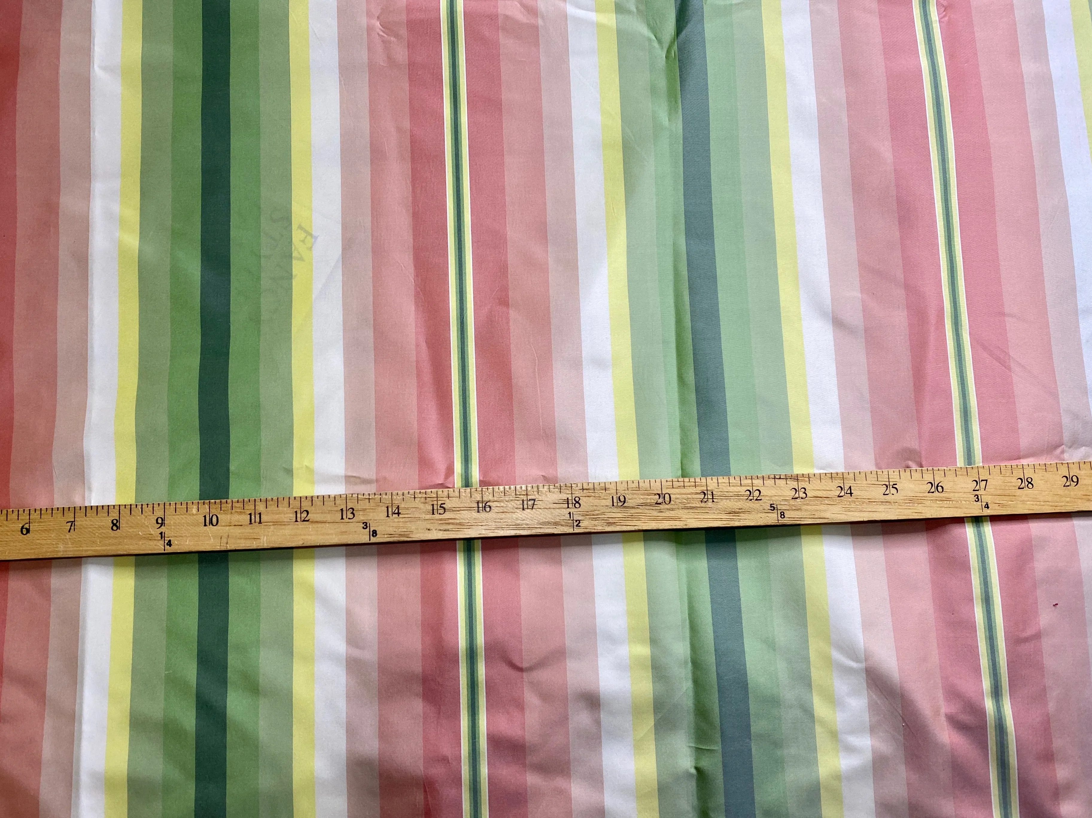 NEW Lady Delilah Designer 100% Silk Taffeta Rainbow Stripes Fabric - 55" Wide