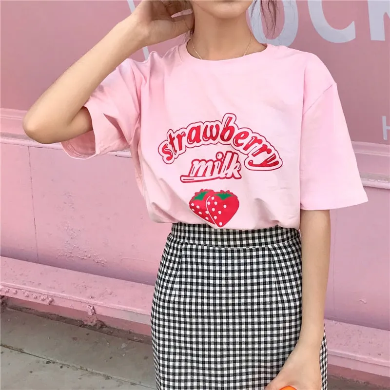 "STRAWBERRY MILK" T-SHIRT