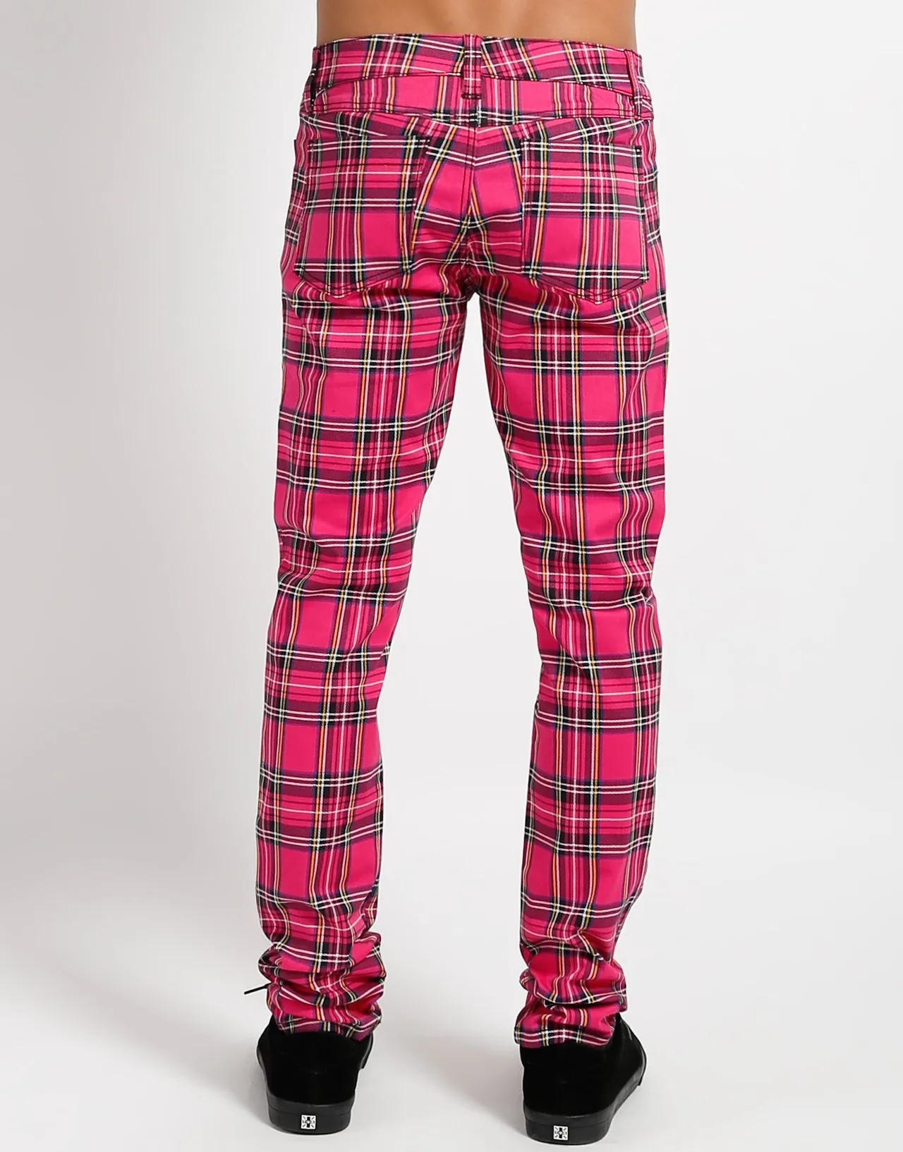 ROCKER JEAN PINK PLAID