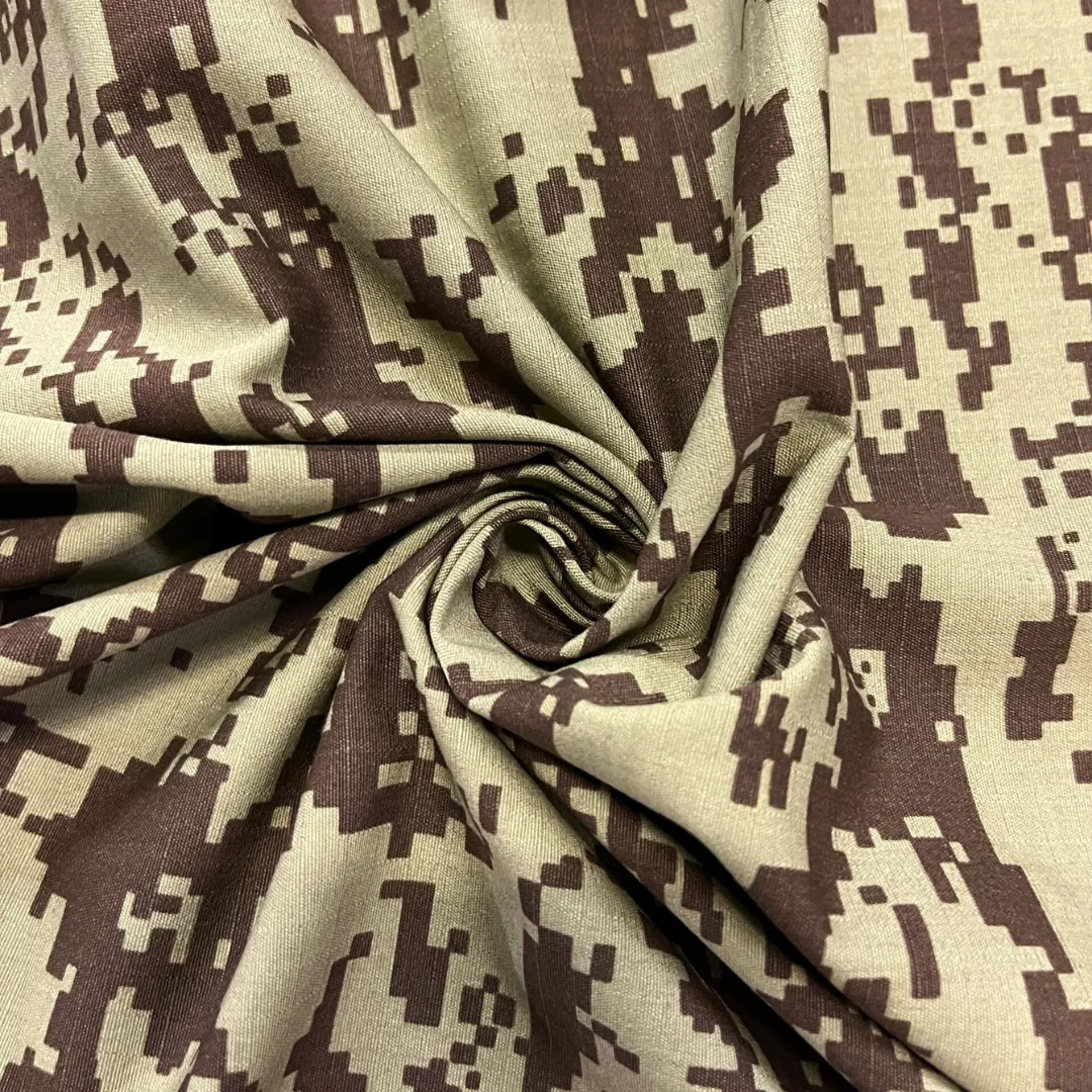 ***SECONDS*** 50/50 Nylon/Cotton Camo Ripstop Fabric - Kuwait 2 Color Digital (Sold per Yard)