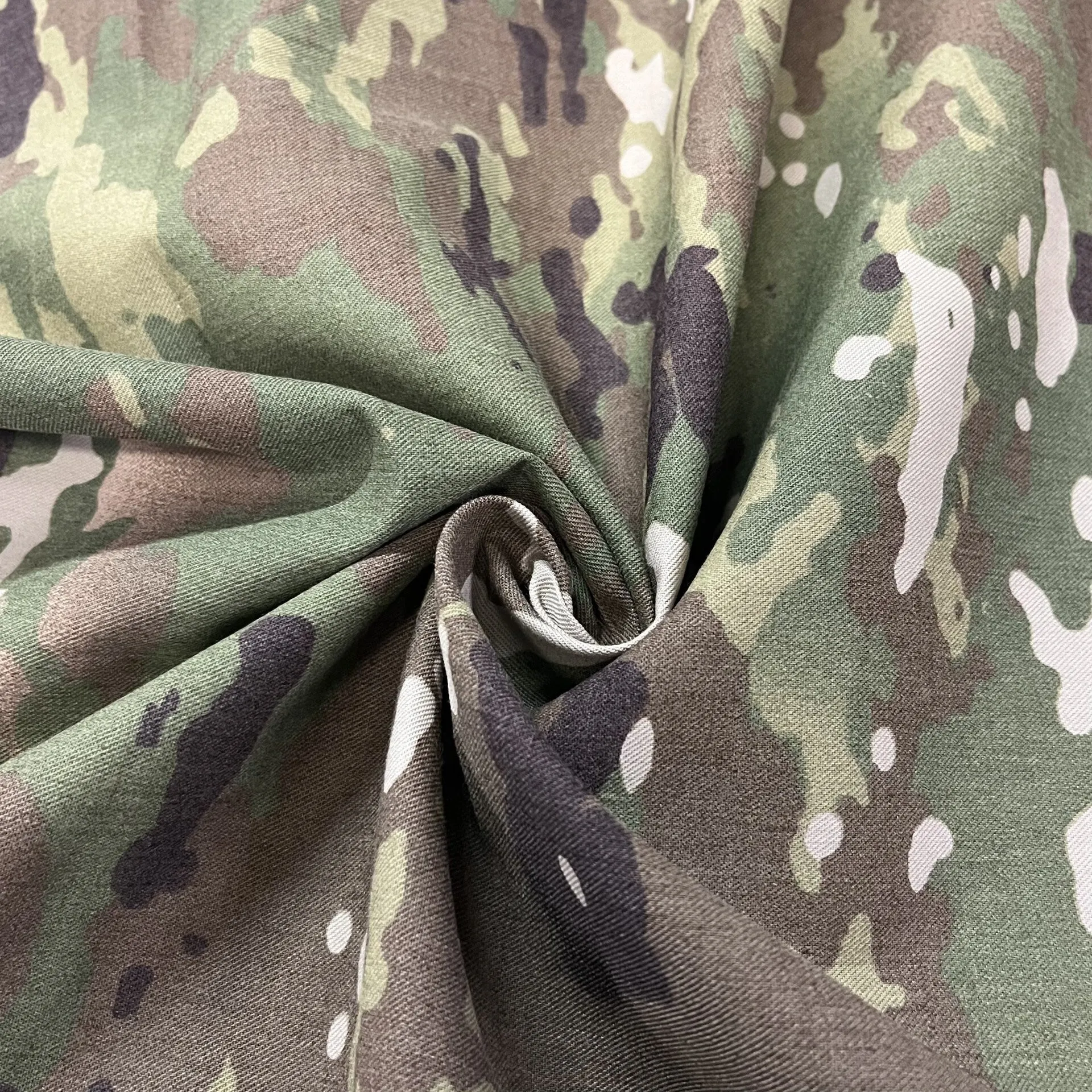 ***SECONDS*** Rayon/Twaron/Nylon FR Camo Twill Fabric - OCP (Sold per Yard)