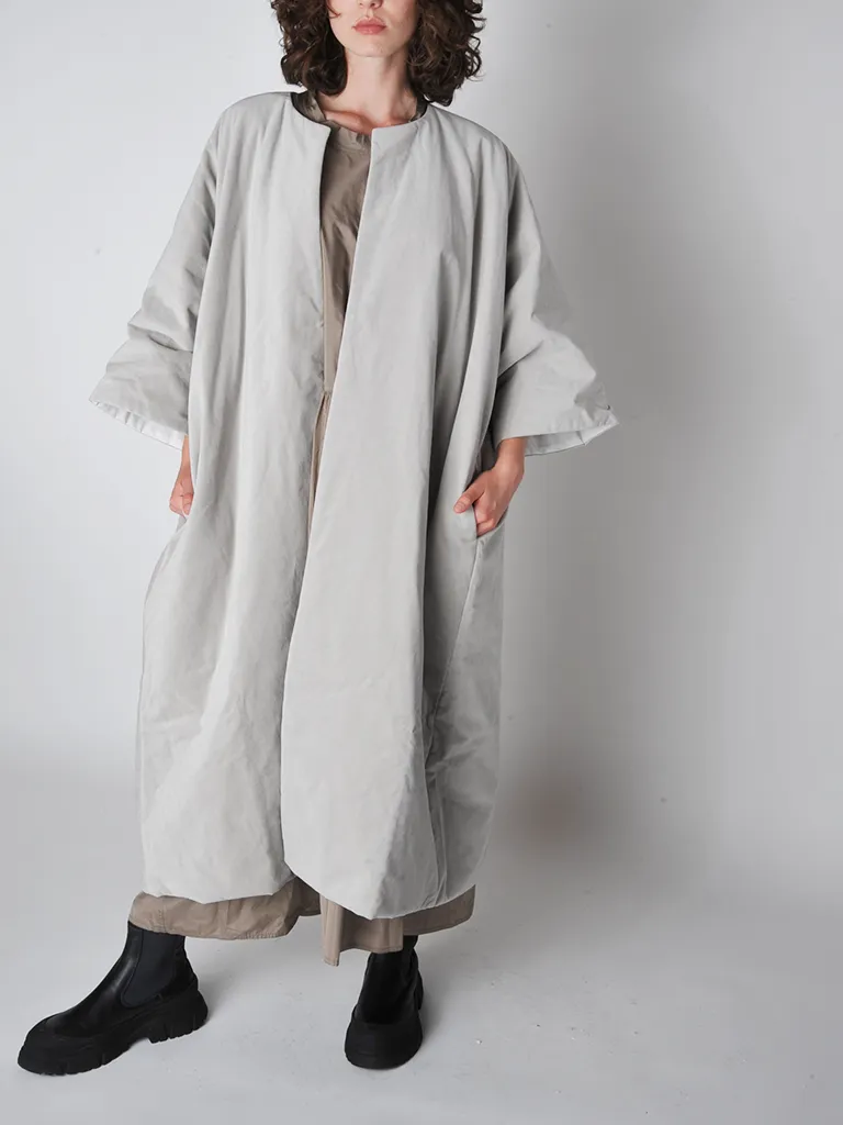 Silver Reversible padded Carola Coat