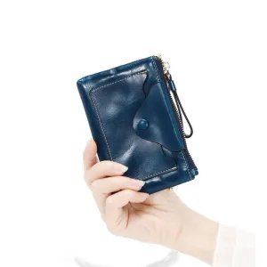 Small Leather Wallet Women Handmade Coin Minimalist Wallet Mother Day Gift