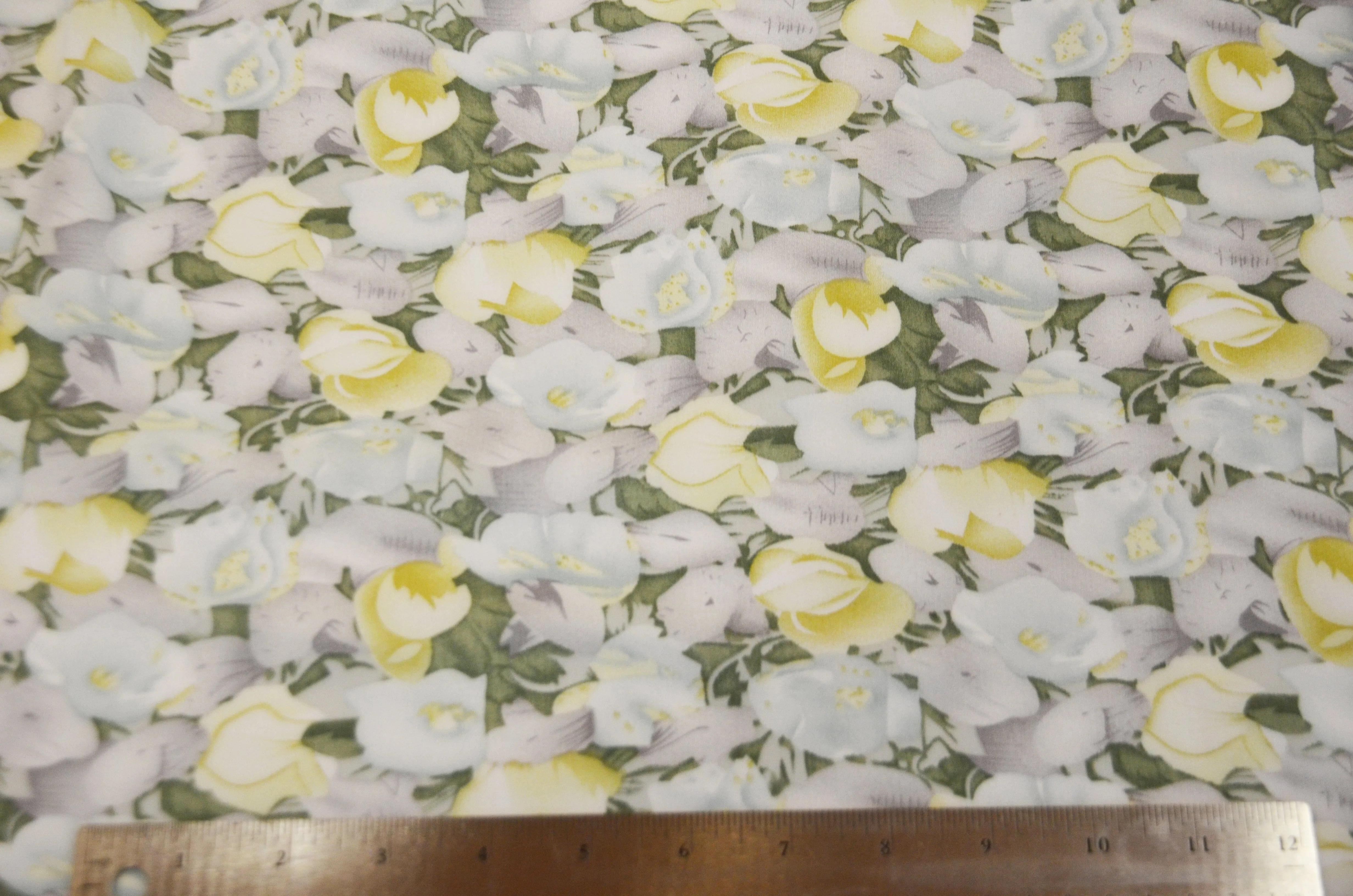 Spring Floral Rayon Challis Fabric by the Continuous Yard | 60" Wide | Flower Rayon Challis Fabric | Rayon Challis for Dresses and Skirts |