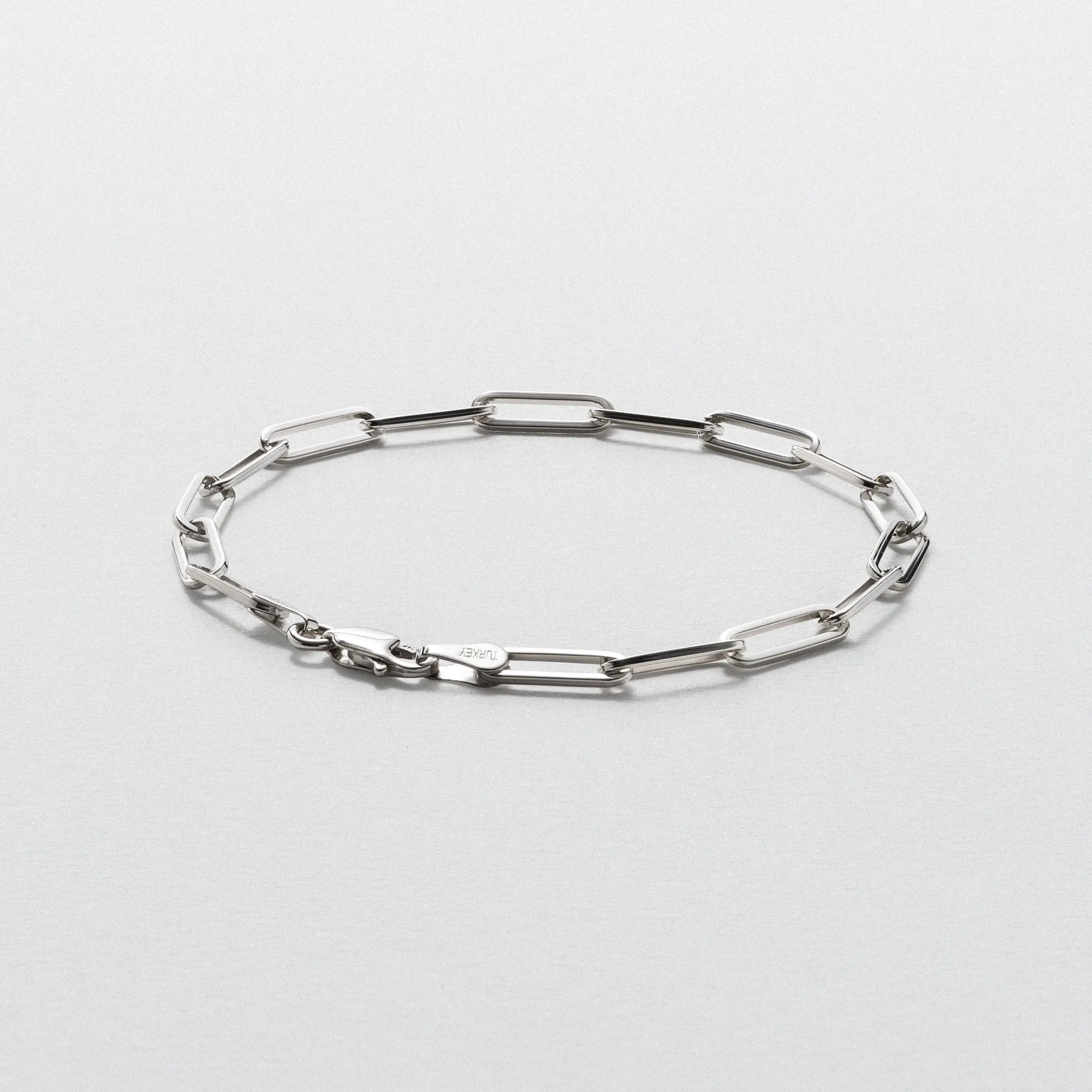 Sterling Silver Chain Link Bracelet - Polished 3.85mm