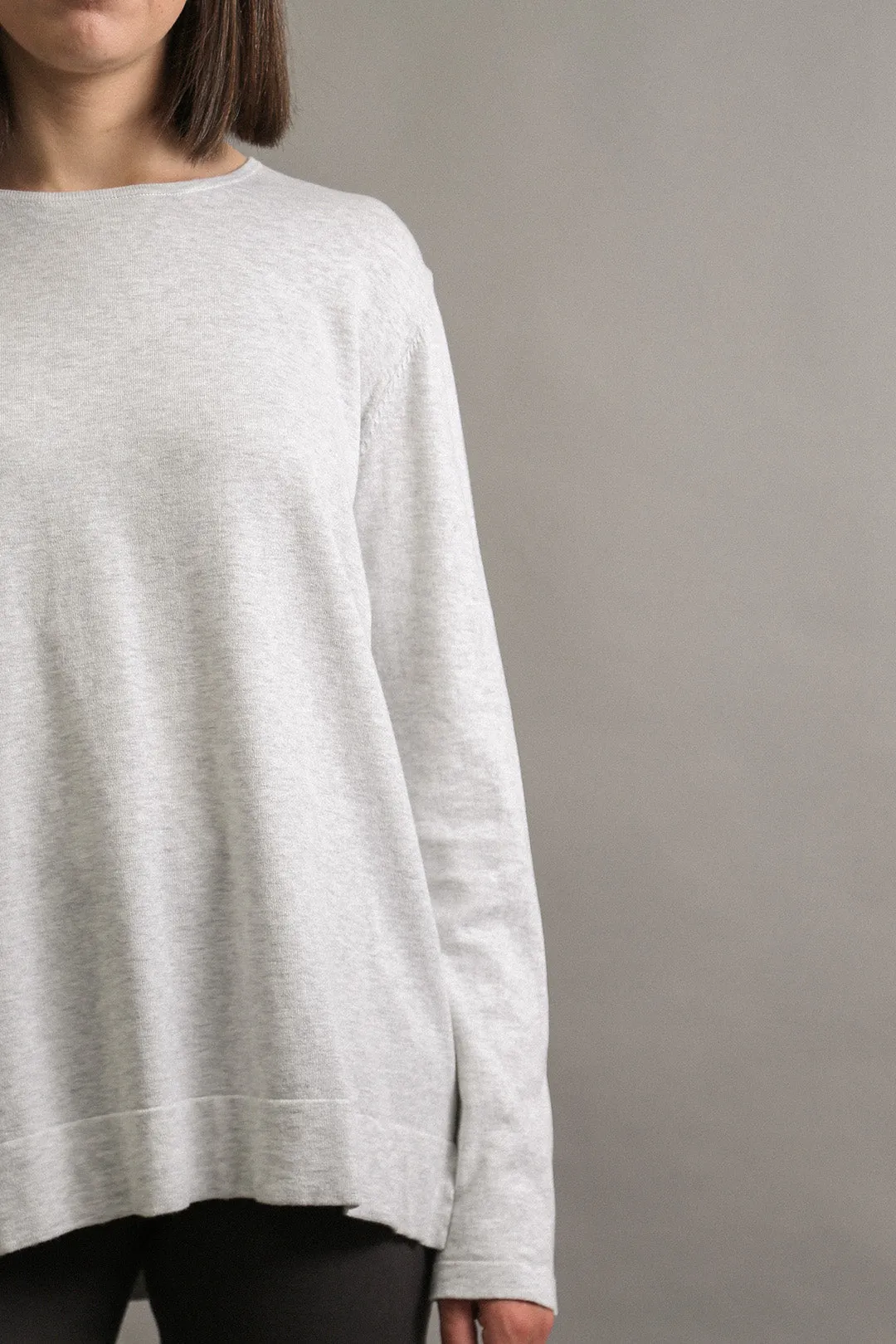 STEVIE LONG SLEEVE CREW IN KNIT PIMA COTTON