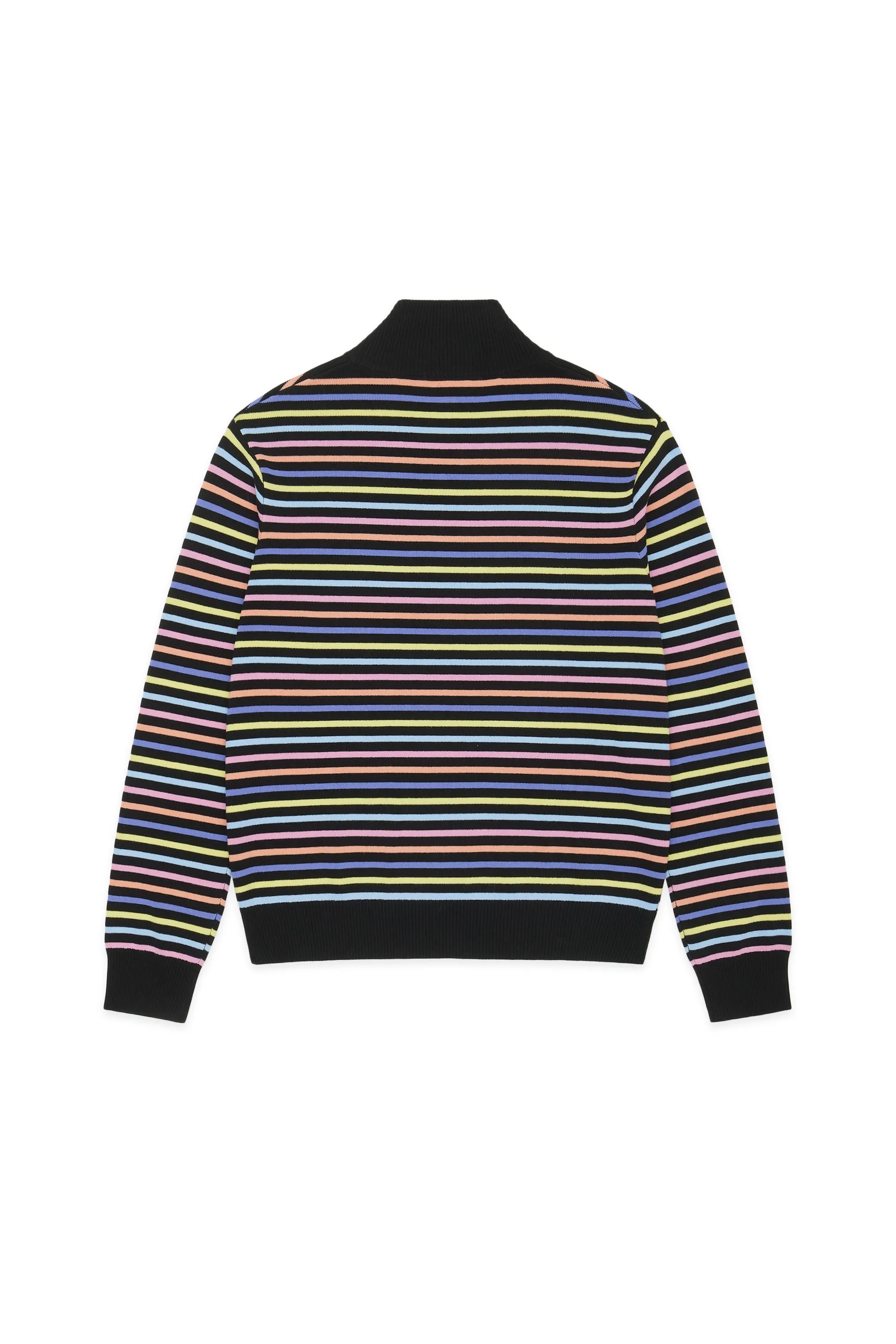 Striped Knit Half Zip Top