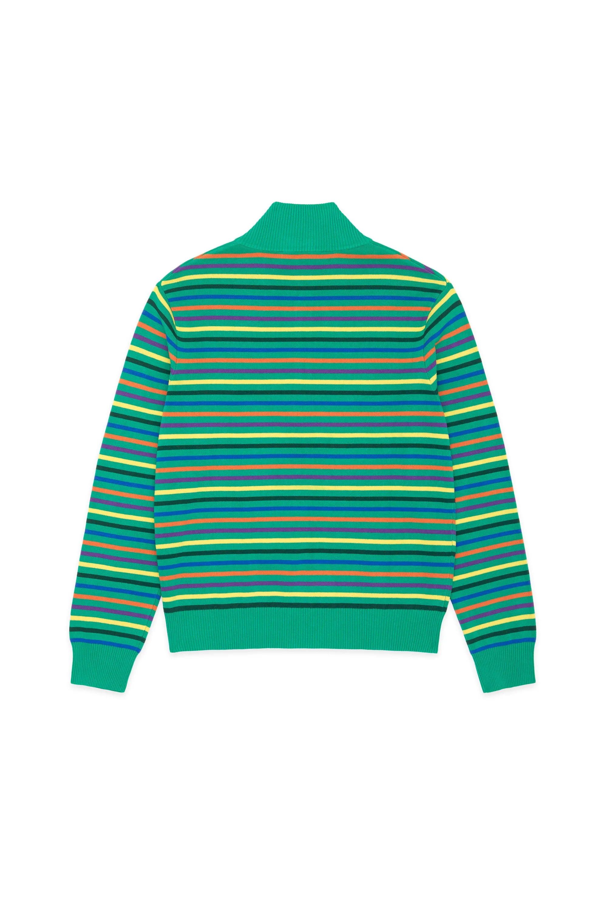 Striped Knit Half Zip Top