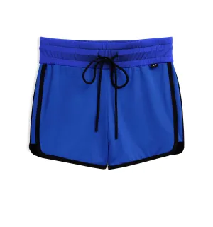 Swim High Waisted Boy Short - Royal