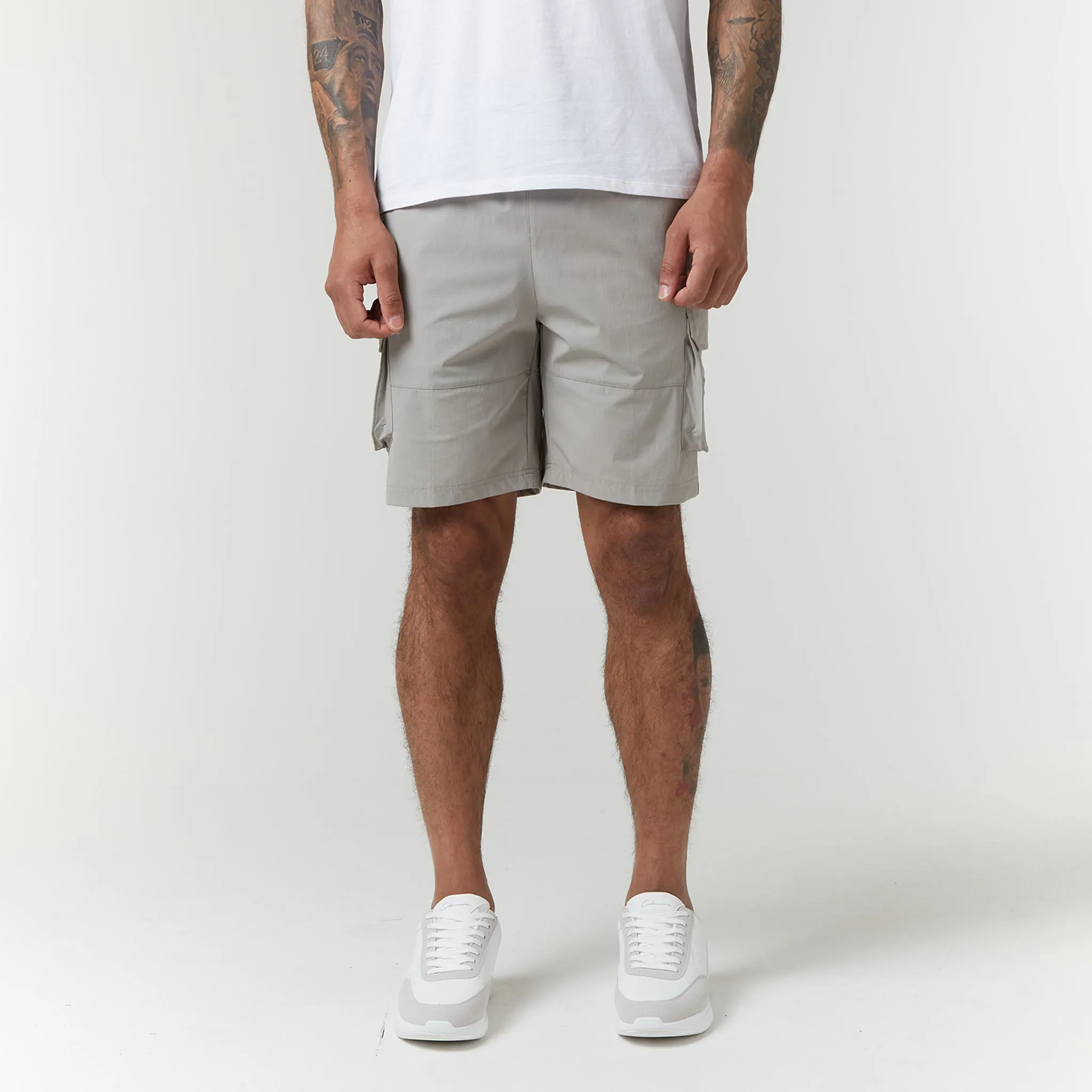 Tech Stretch Poly Cargo Short | Stone