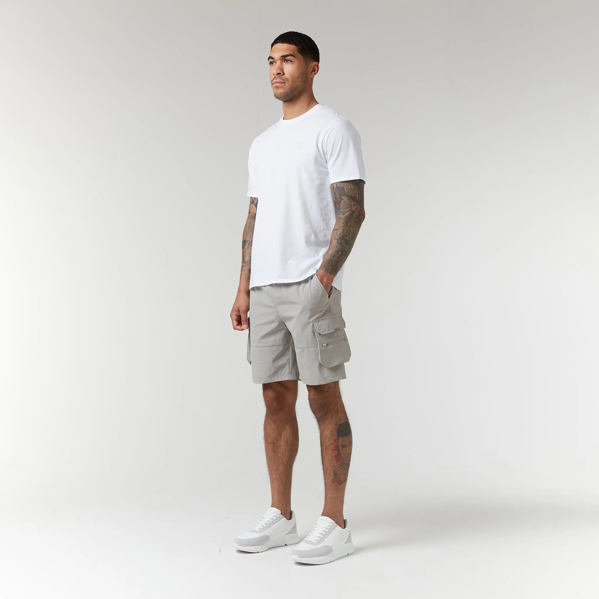 Tech Stretch Poly Cargo Short | Stone