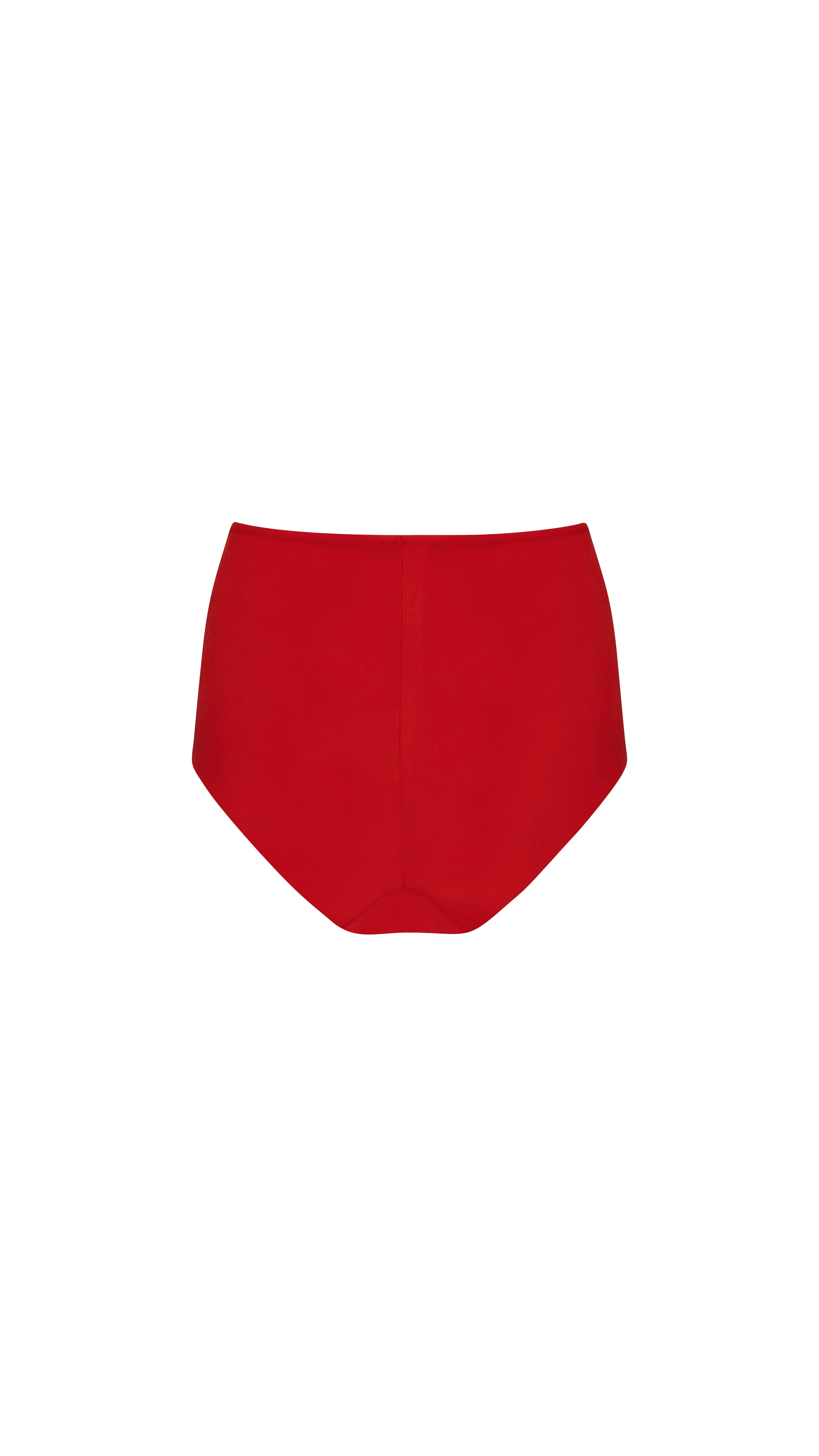 THE MIRAGE HIGH WAISTED BIKINI BOTTOMS - RUBY RED