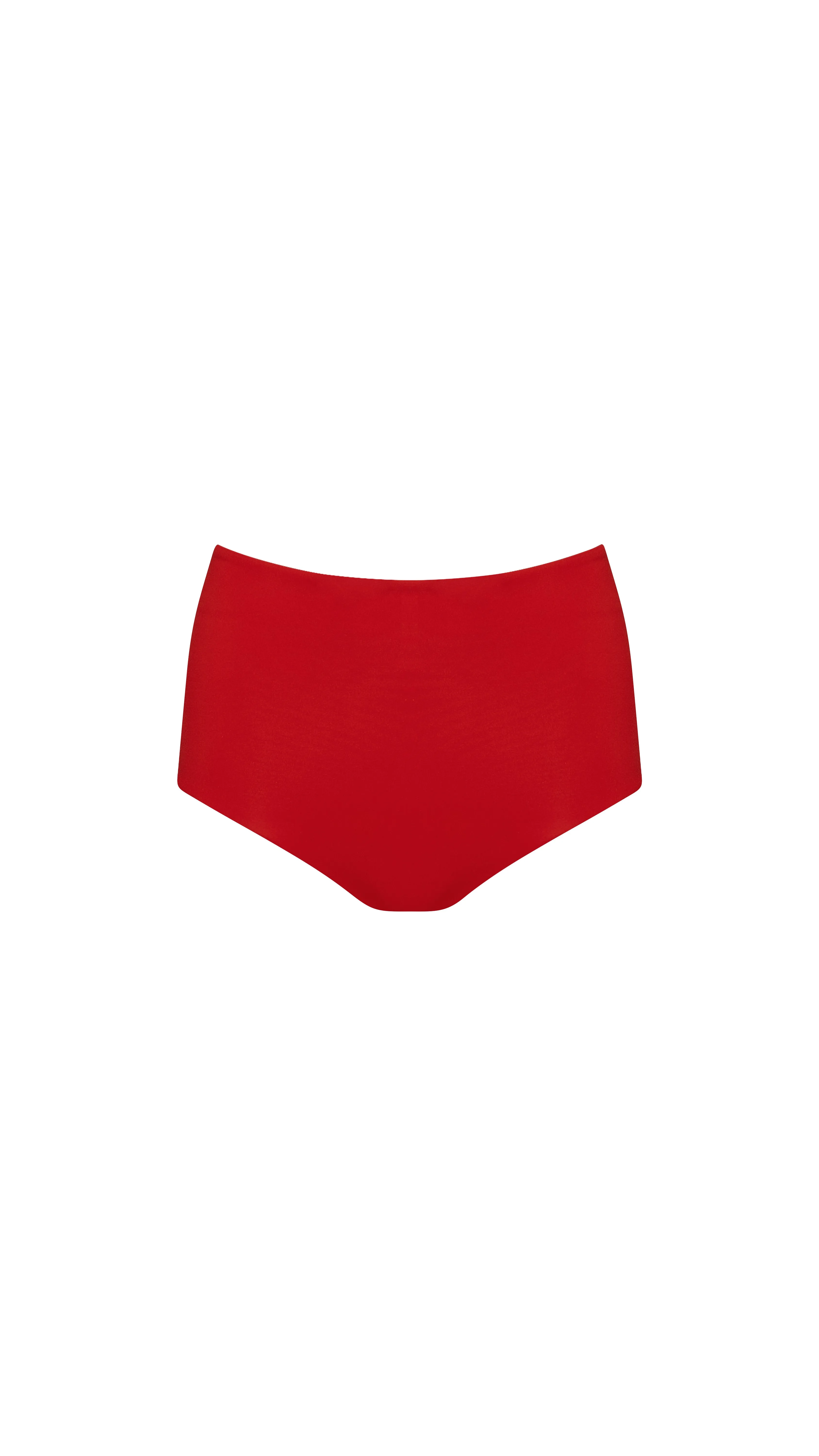 THE MIRAGE HIGH WAISTED BIKINI BOTTOMS - RUBY RED