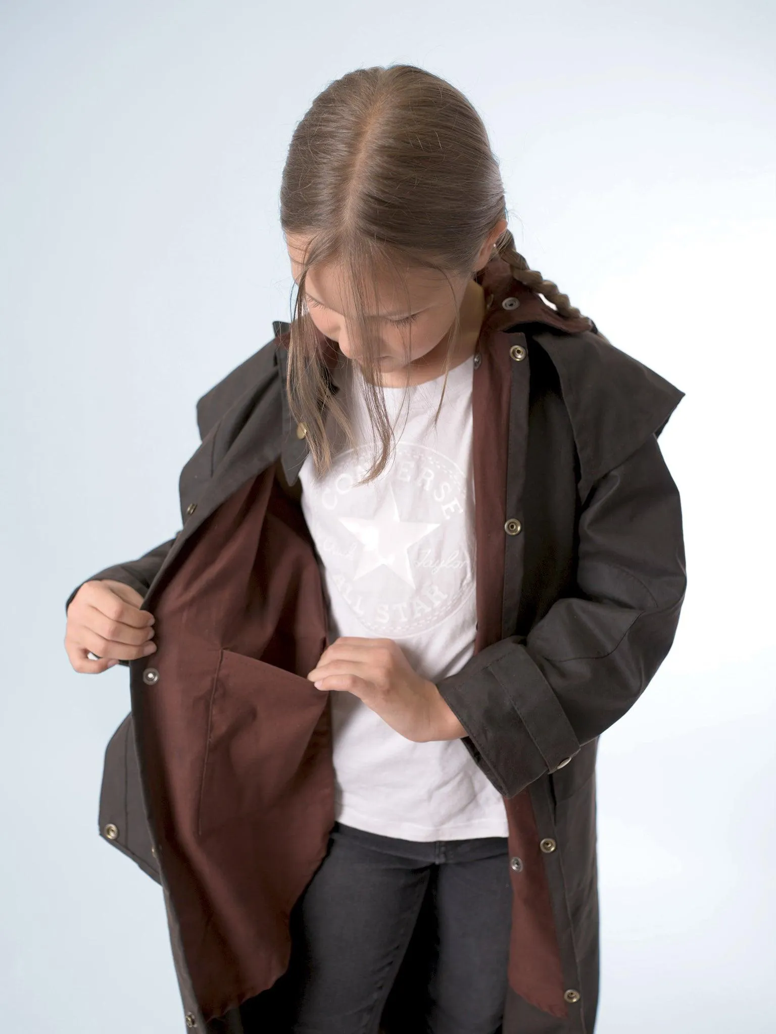 Unisex Oilskin Pony Coat with Hood