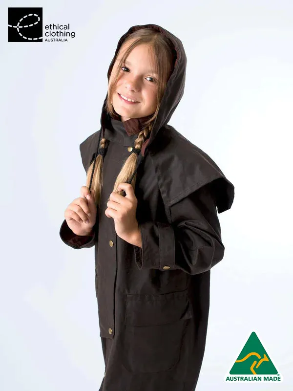 Unisex Oilskin Pony Coat with Hood