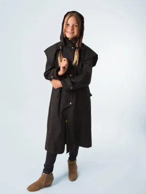 Unisex Oilskin Pony Coat with Hood