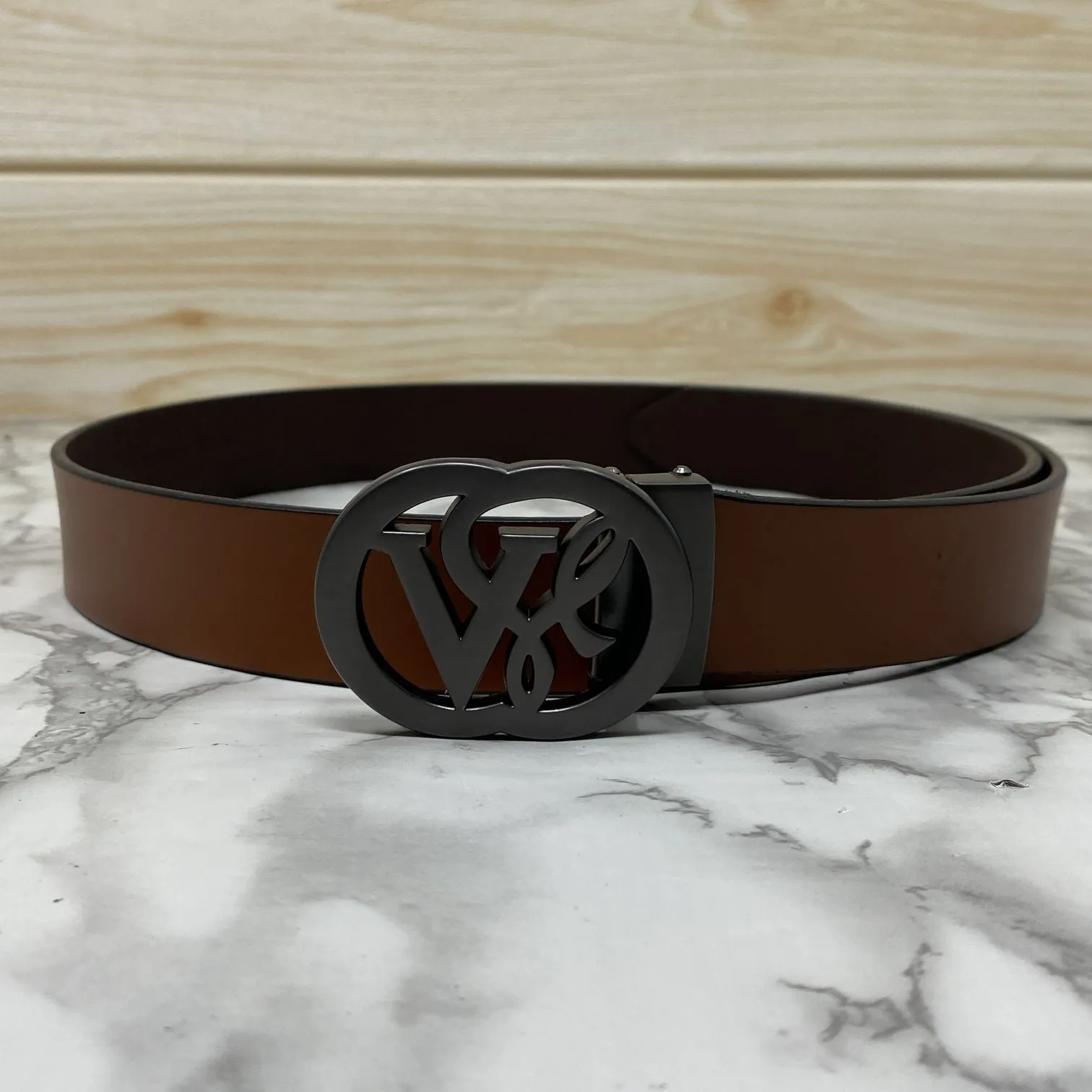 VSL Round Pin Buckle With Leather Strap-JonasParamount