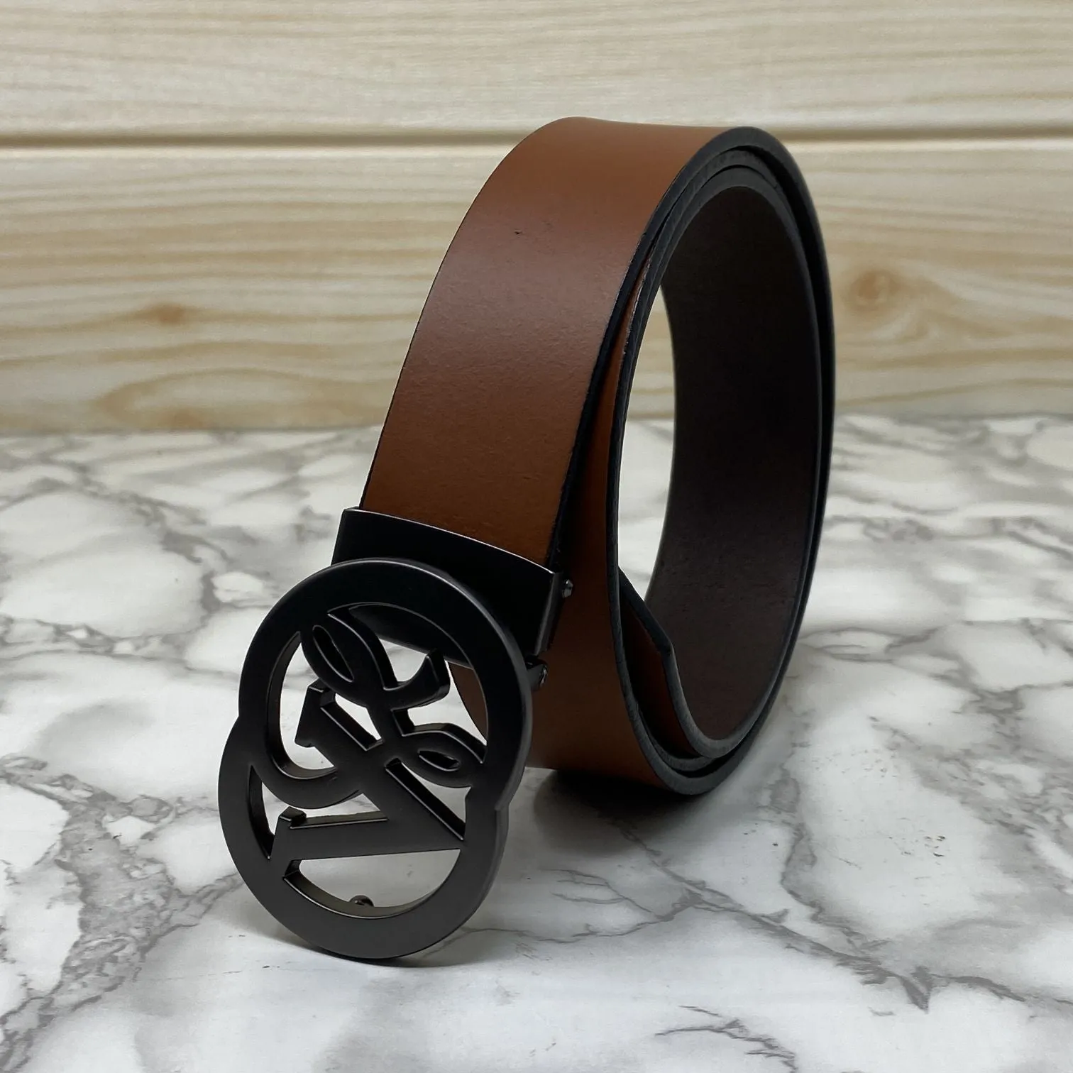 VSL Round Pin Buckle With Leather Strap-JonasParamount