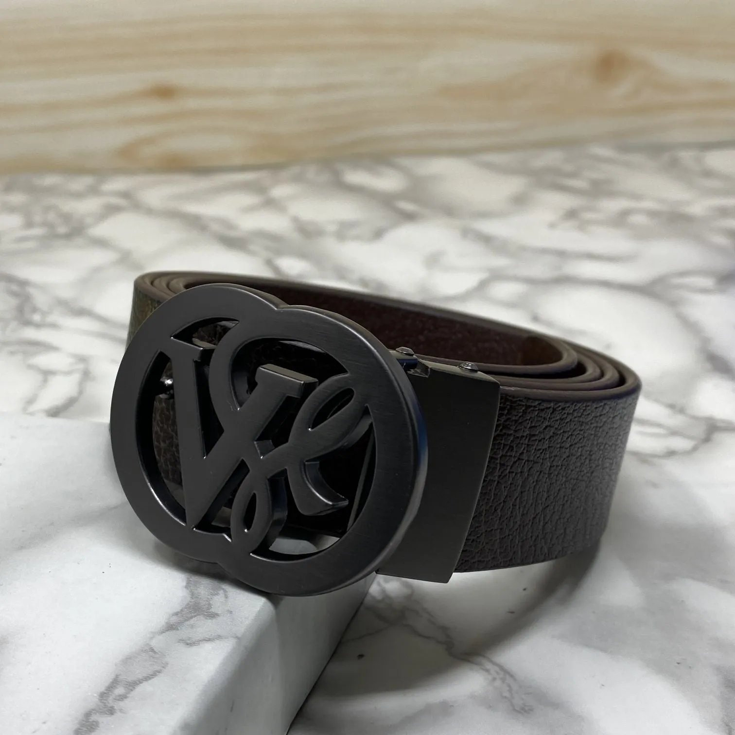 VSL Round Pin Buckle With Leather Strap-JonasParamount